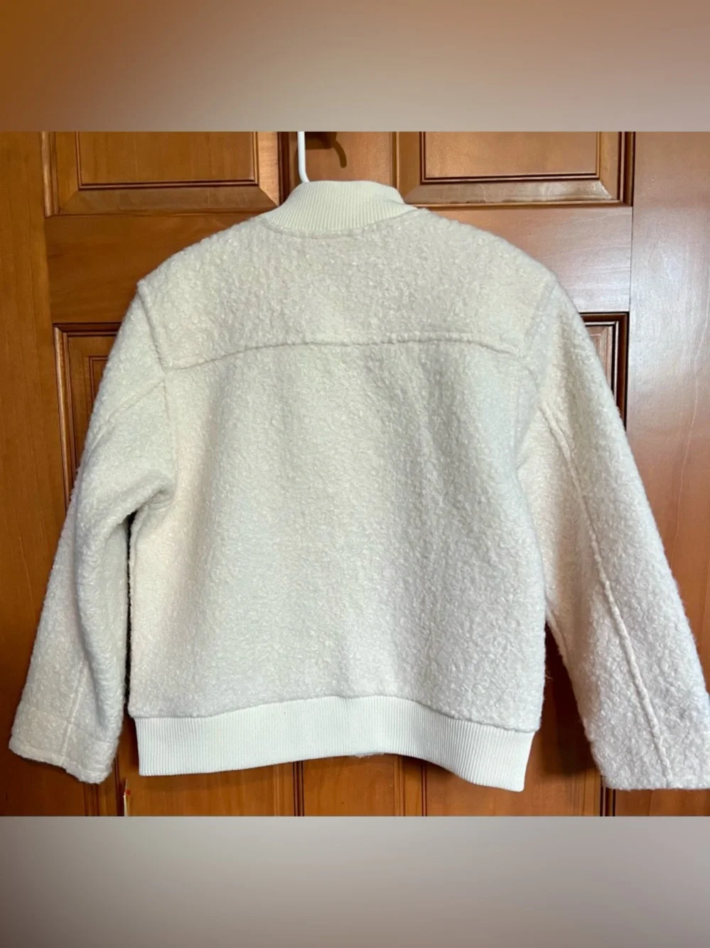 Cat & Jack Cream Faux Fur Aviator Jacket